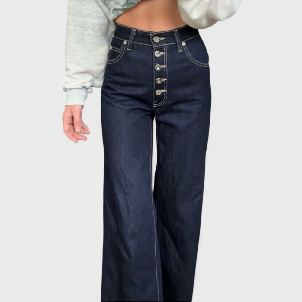 🦋 Eve denim charlotte ultra high rise wide leg jeans size 24 - Picture 4 of 13